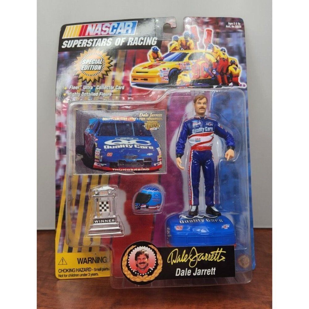 Vintage 1997 Toy Biz NASCAR Superstars of Racing Dale Jarrett Action Figure